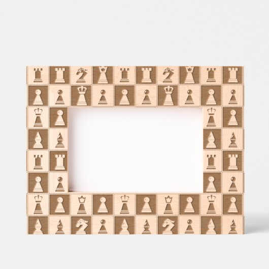 Schaakstukken geëtst Afbeelding Lijst Gegraveerde Lijstjes (Voorkant)