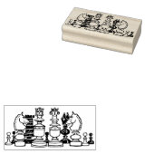 Schaakstukken Illustratie Kunststempel Rubberstempel (Gestempeld)