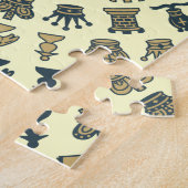 Schaakstukken in cirkels Puzzle Legpuzzel (Zijkant)