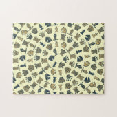 Schaakstukken in cirkels Puzzle Legpuzzel (Horizontaal)