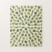 Schaakstukken in cirkels Puzzle Legpuzzel (Verticaal)