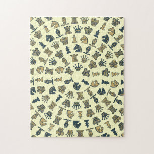 Schaakstukken in cirkels Puzzle Legpuzzel