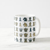 Schaakstukken in de Mok Rijen (Voorkant rechts)