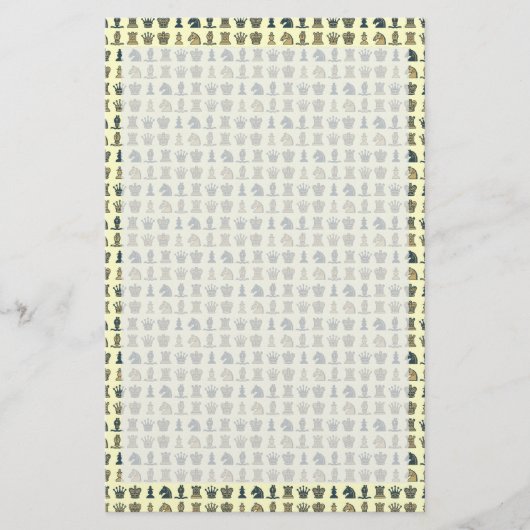 Schaakstukken in rows Stationery Briefpapier (Voorkant)