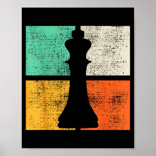 Schaakstukken Koning Speler  Poster