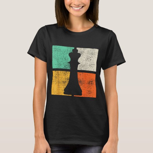 Schaakstukken Koning Speler T-shirt (Voorkant)
