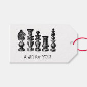 Schaakstukken kunst cadeaulabel (Voorkant (Horizontaal))