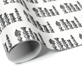 Schaakstukken kunst cadeaupapier (Rol Hoek)