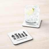 Schaakstukken kunst drankjes onderzetter (Rechterzijde)