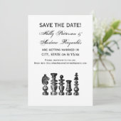 Schaakstukken  kunst kaart (Staand voorkant)