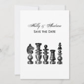 Schaakstukken  kunst kaart (Voorkant)