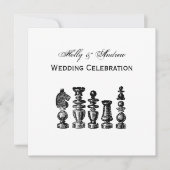 Schaakstukken  kunst kaart (Voorkant)