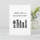 Schaakstukken  kunst kaart (Staand voorkant)