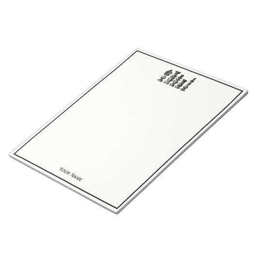 Schaakstukken kunst notitieblok (Schuin)