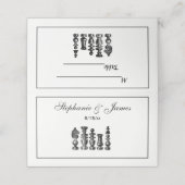 Schaakstukken  kunst plaatskaartje (Buitenkant ongevouwen)