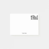 Schaakstukken  kunst post-it® notes (Voorkant)