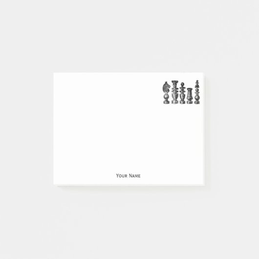 Schaakstukken  kunst post-it® notes (Voorkant)