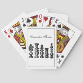 Schaakstukken  kunst speelkaarten (Achterkant)