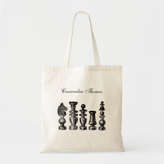 Schaakstukken  kunst tote bag (Voorkant)