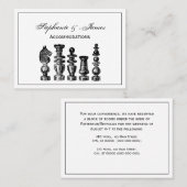 Schaakstukken  kunst visitekaartje (Voorkant / Achterkant)