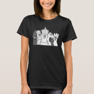 Schaakstukken met een Knuffelfactor T-shirt