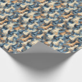 Schaakstukken Modern Minimalistisch Geometrisch Bl Cadeaupapier (Hoek)