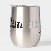Schaakstukken Ontwerp Thermische Wijn Tumbler (Rechts)