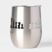 Schaakstukken Ontwerp Thermische Wijn Tumbler (Links)