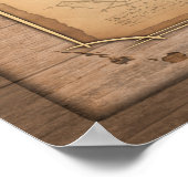 Schaakstukken op Grunge Houten Bordspeler Gift Poster (Hoek)