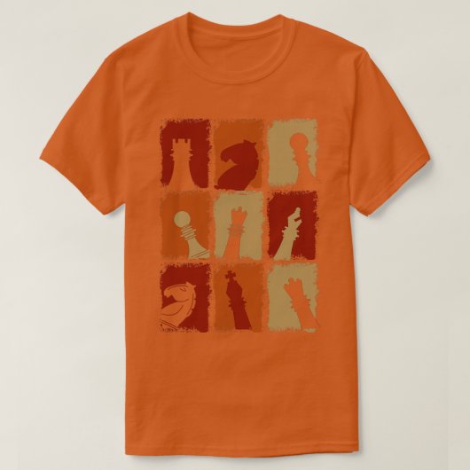 Schaakstukken Retro 2 T-shirt (Design voorkant)