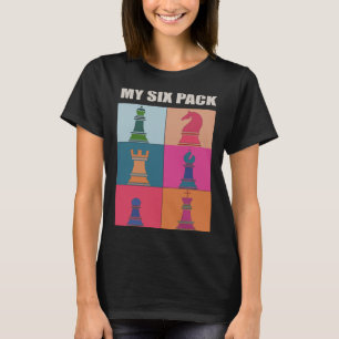 Schaakstukken Retro Pop Bekijk MIJN SIX PACK Worko T-shirt