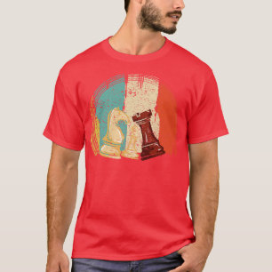 Schaakstukken Schaak Retro T-shirt