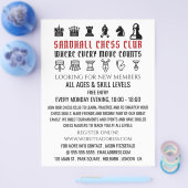 Schaakstukken, Schaakclub Reclamefolder Flyer (Enkel)