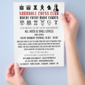 Schaakstukken, Schaakclub Reclamefolder Flyer (Hand)