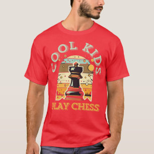 Schaakstukken schaakmat grappig Kinder spelers T-shirt