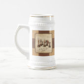 Schaakstukken schets kunst. Speler cadeau Bierpul (Links)
