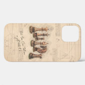 Schaakstukken schets kunst. Speler cadeau Case-Mate iPhone Case (Achterkant (horizontaal))