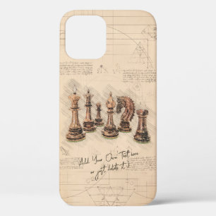 Schaakstukken  schets kunst. Speler cadeau Case-Mate iPhone Case