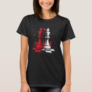 Schaakstukken schets t-shirt