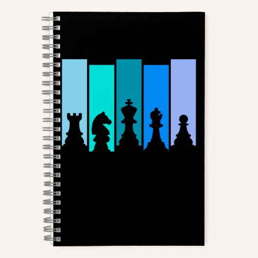 Schaakstukken Silhouet Notitieboek (Voorkant)