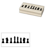 schaakstukken silhouet rubberstempel (Gestempeld)