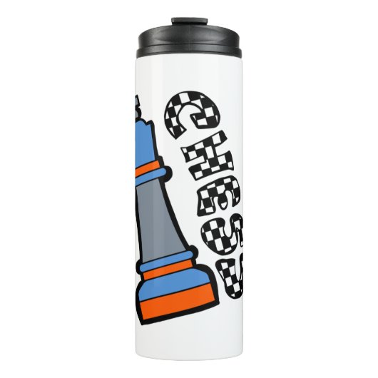 schaakstukken thermosbeker (Voorkant)