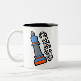 schaakstukken tweekleurige koffiemok