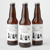 Schaakstukken Vintage Kunst #2 Bier Etiket (Flessen)
