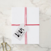 Schaakstukken Vintage Kunst #2 Cadeaulabel (Met Touw)