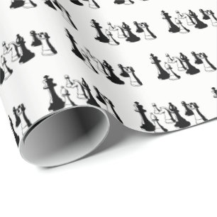 Schaakstukken Vintage Kunst #2 Cadeaupapier