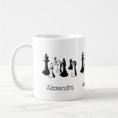 Schaakstukken Vintage Kunst #2 Koffiemok (Links)