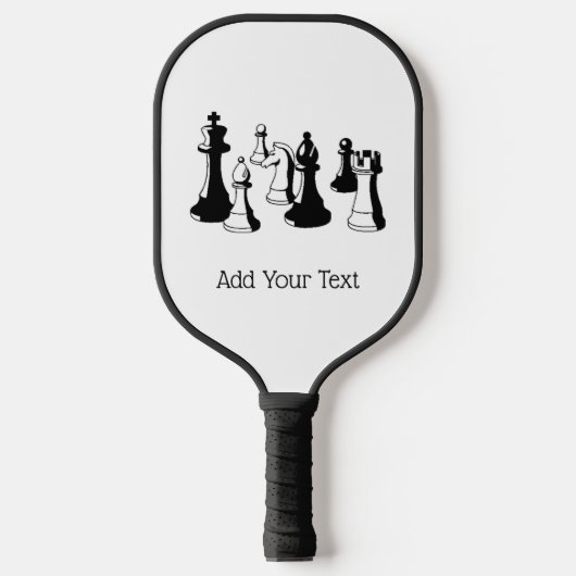 Schaakstukken Vintage Kunst #2 Pickleball Paddle (Voorkant)