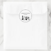 Schaakstukken Vintage Kunst #2 Ronde Sticker (Tas)
