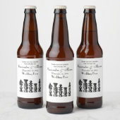Schaakstukken Vintage Kunst Bier Etiket (Flessen)